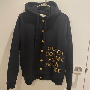 Gucci sweatshirt button up hoodie